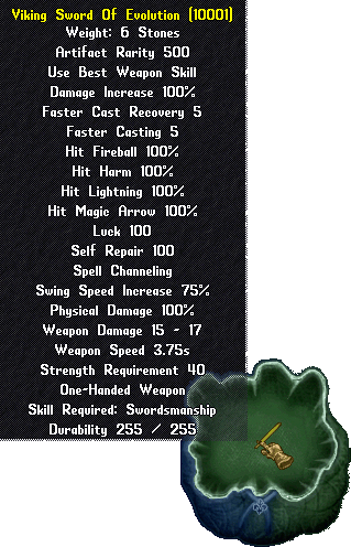 Fully evolved Viking Sword of Evolution