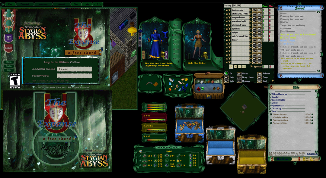 Reworked, obsolete custom desktops updated to work with UO-The Expanse.