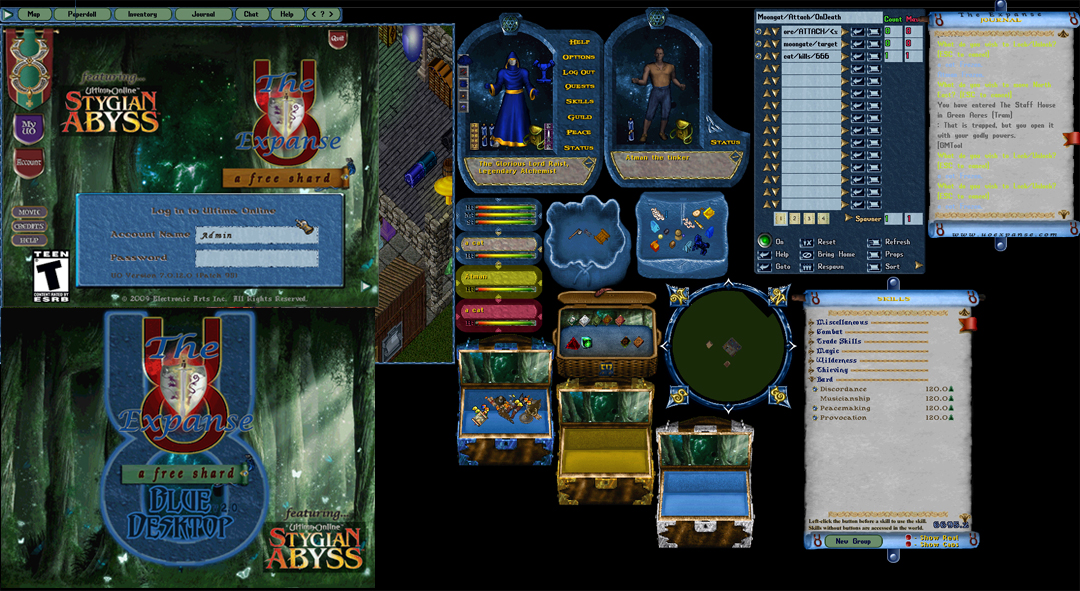 Reworked, obsolete custom desktops updated to work with UO-The Expanse.